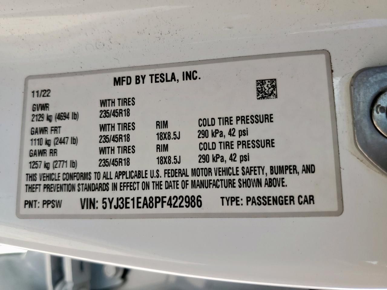 2023 Tesla Model 3