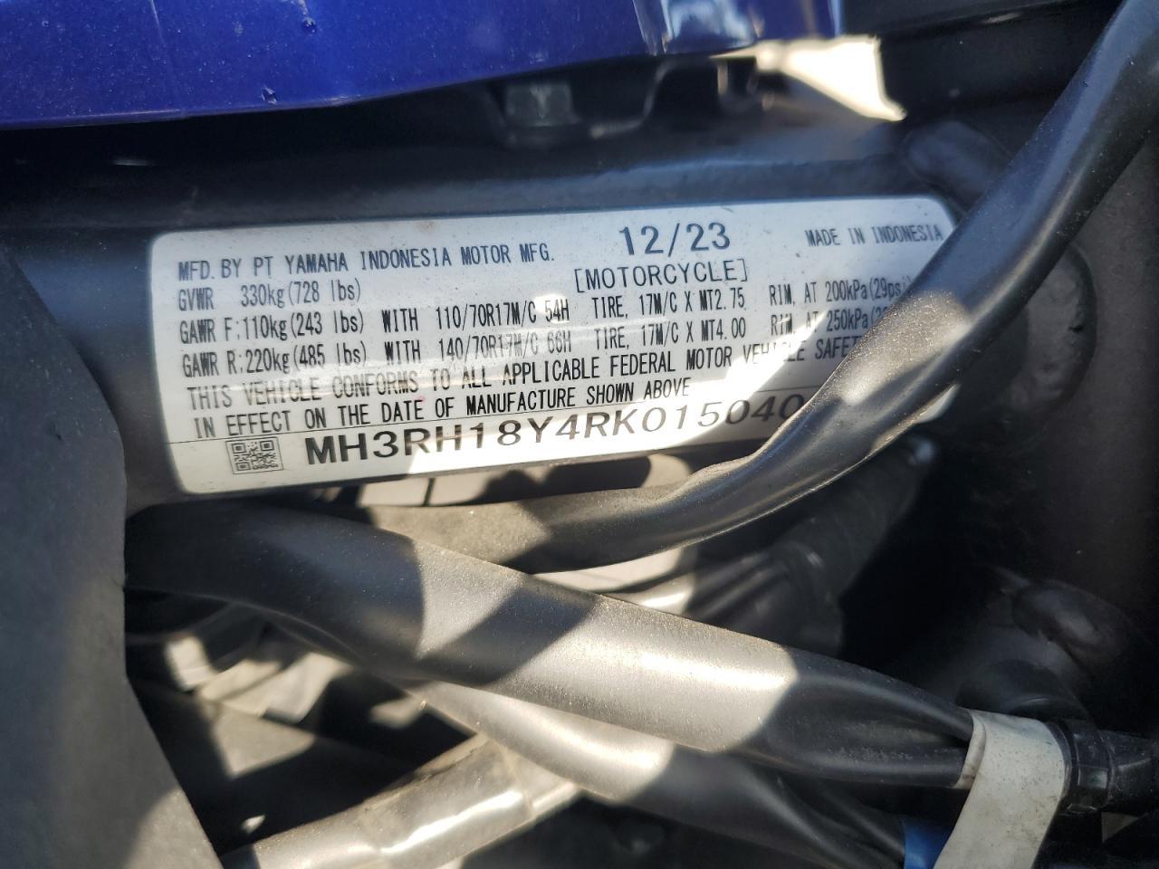 2024 Yamaha YZFR3 A