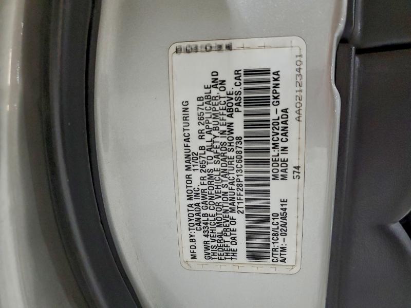 2003 Toyota Camry Solara sle V6
