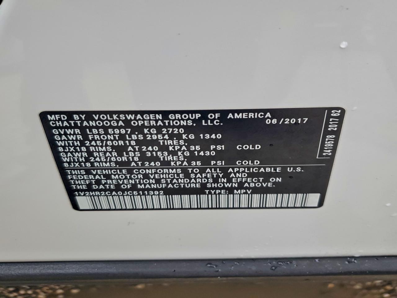 2018 Volkswagen Atlas