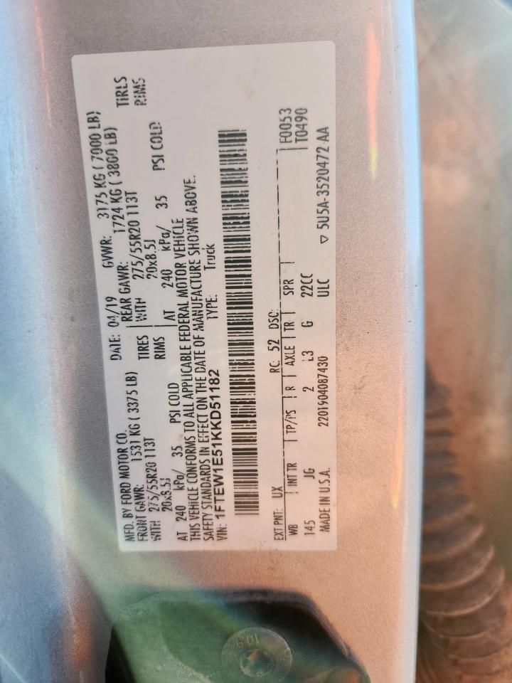 2019 Ford F150 Supercrew