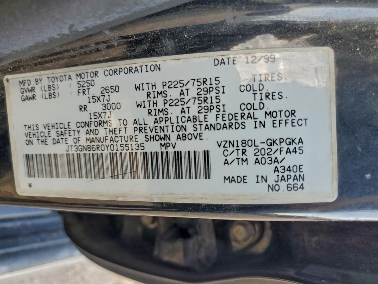 2000 Toyota 4runner SR5