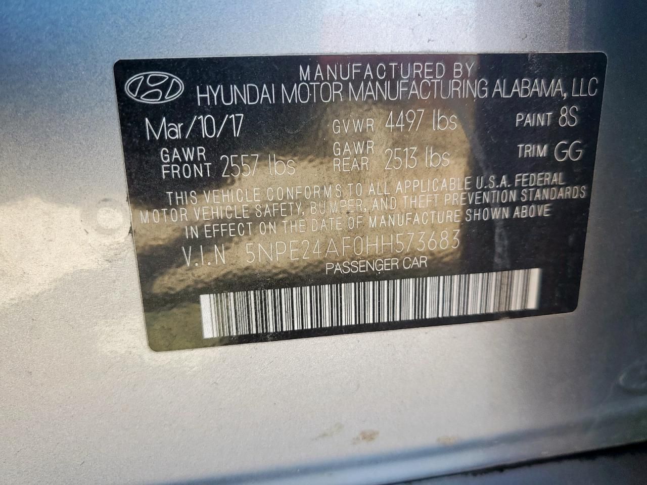 2017 Hyundai Sonata se