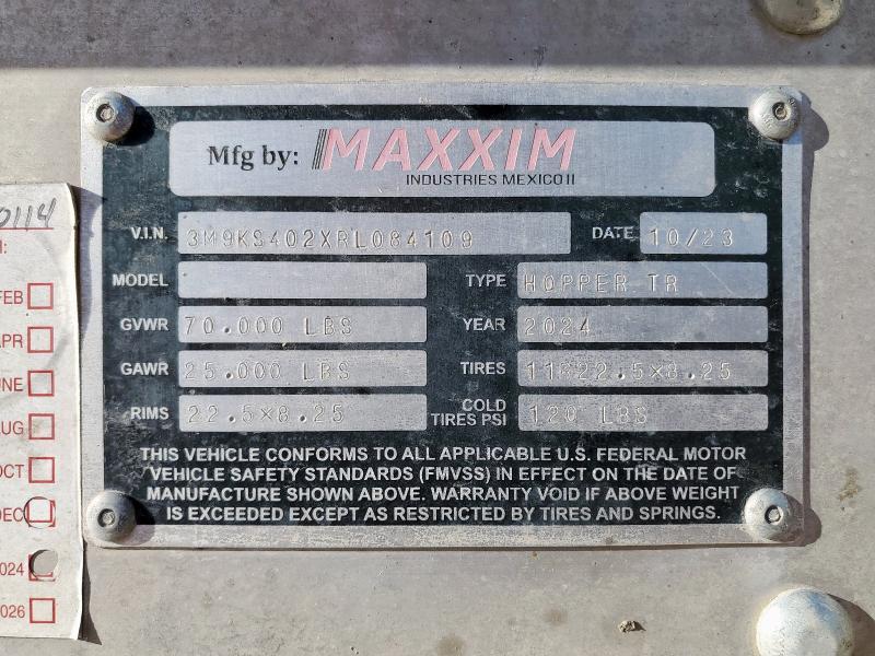 2024 Maxxim Hopper Bottom Dump Trailer