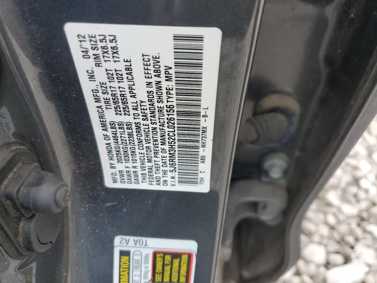 2012 Honda Cr-v ex