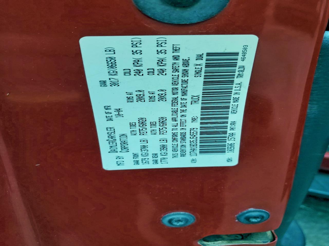 2005 Dodge Ram 1500 st