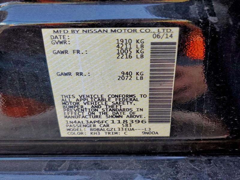 2015 Niss Altima 2.5 s