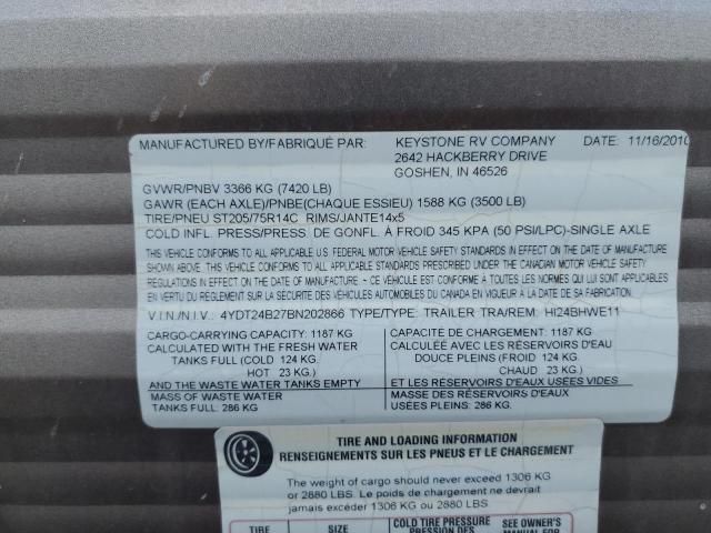 2011 Keystone Hideout