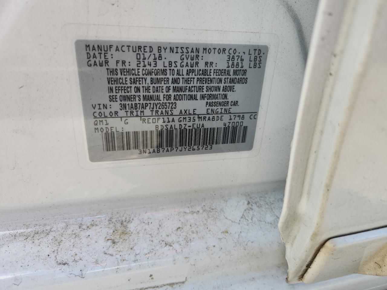 2018 Nissan Sentra s