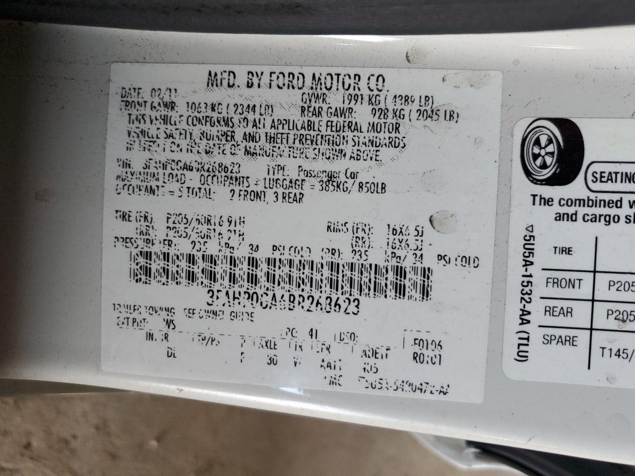 2011 Ford Fusion s