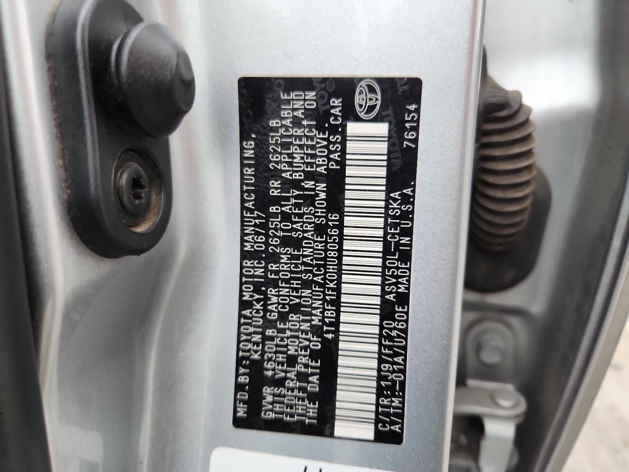 2017 Toyota Camry le