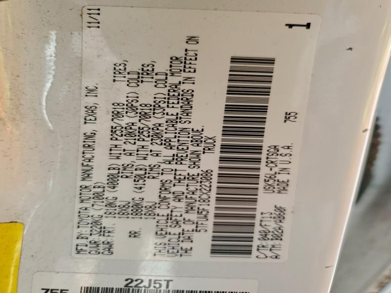 2012 Toyota Tundra Double cab SR5