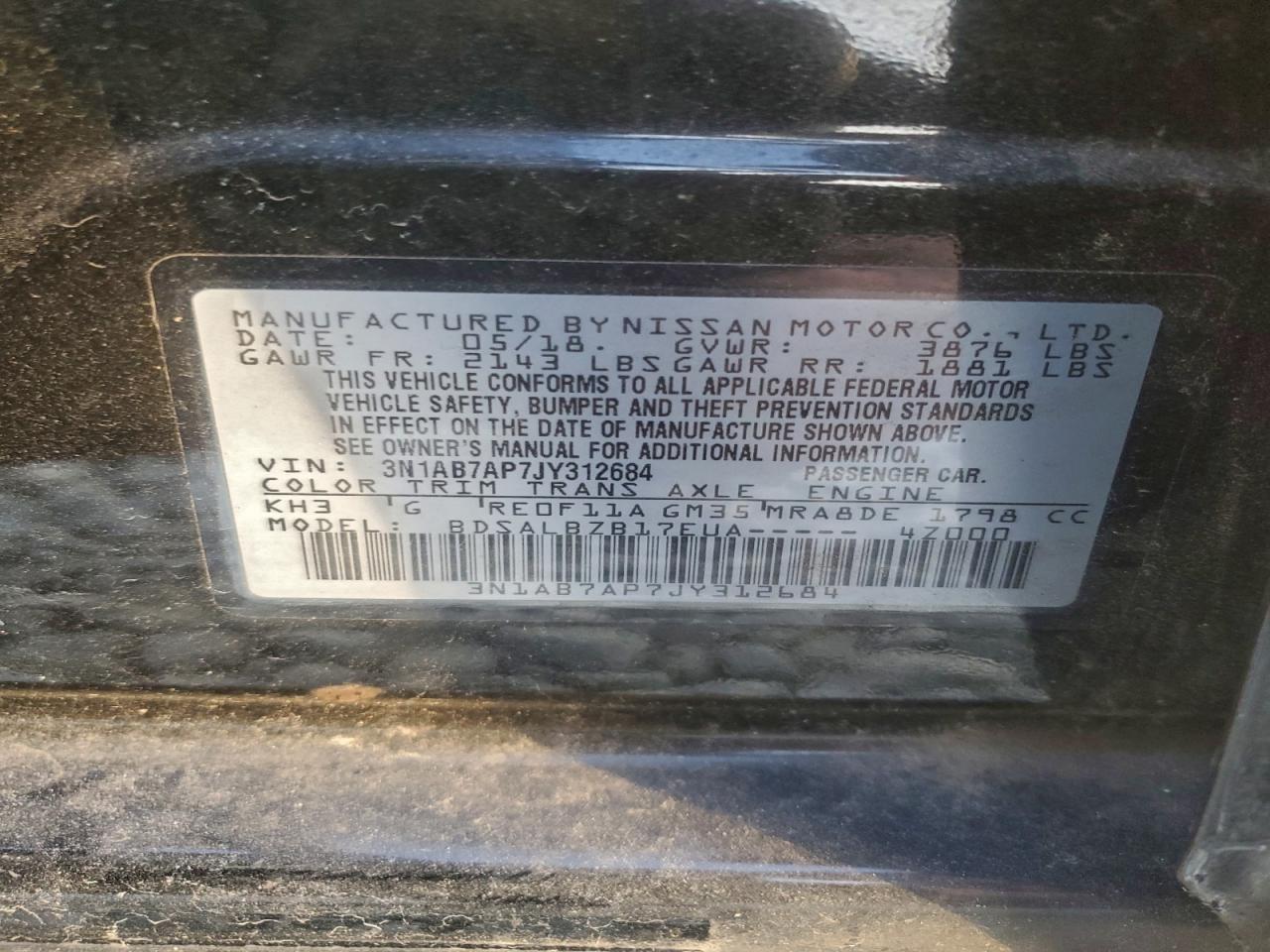 2018 Nissan Sentra s