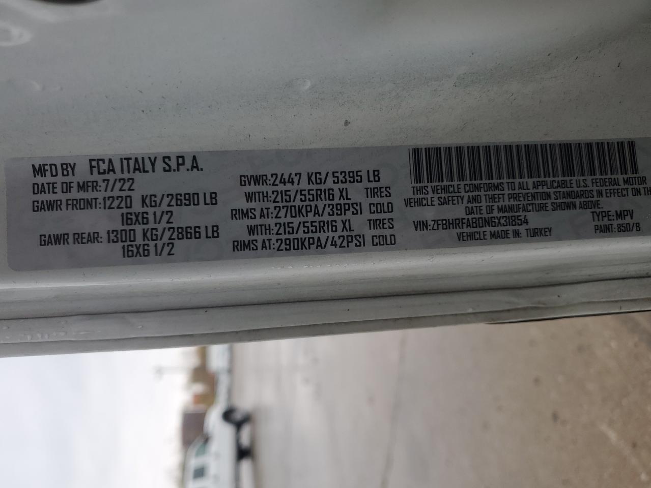 2022 Dodge Ram Promaster Utility / Service van