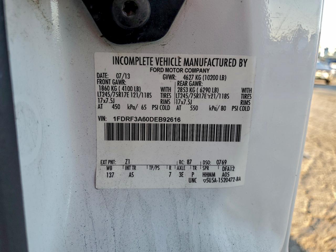 2013 Ford F350 Super Duty Utility / Service Truck