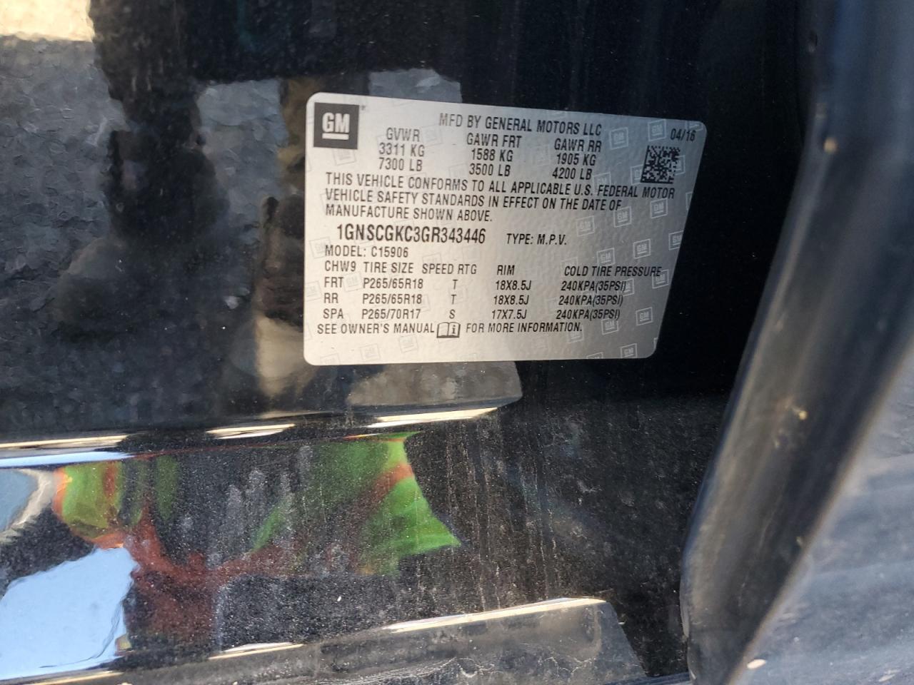 2016 Chevrolet Suburban C1500 ls