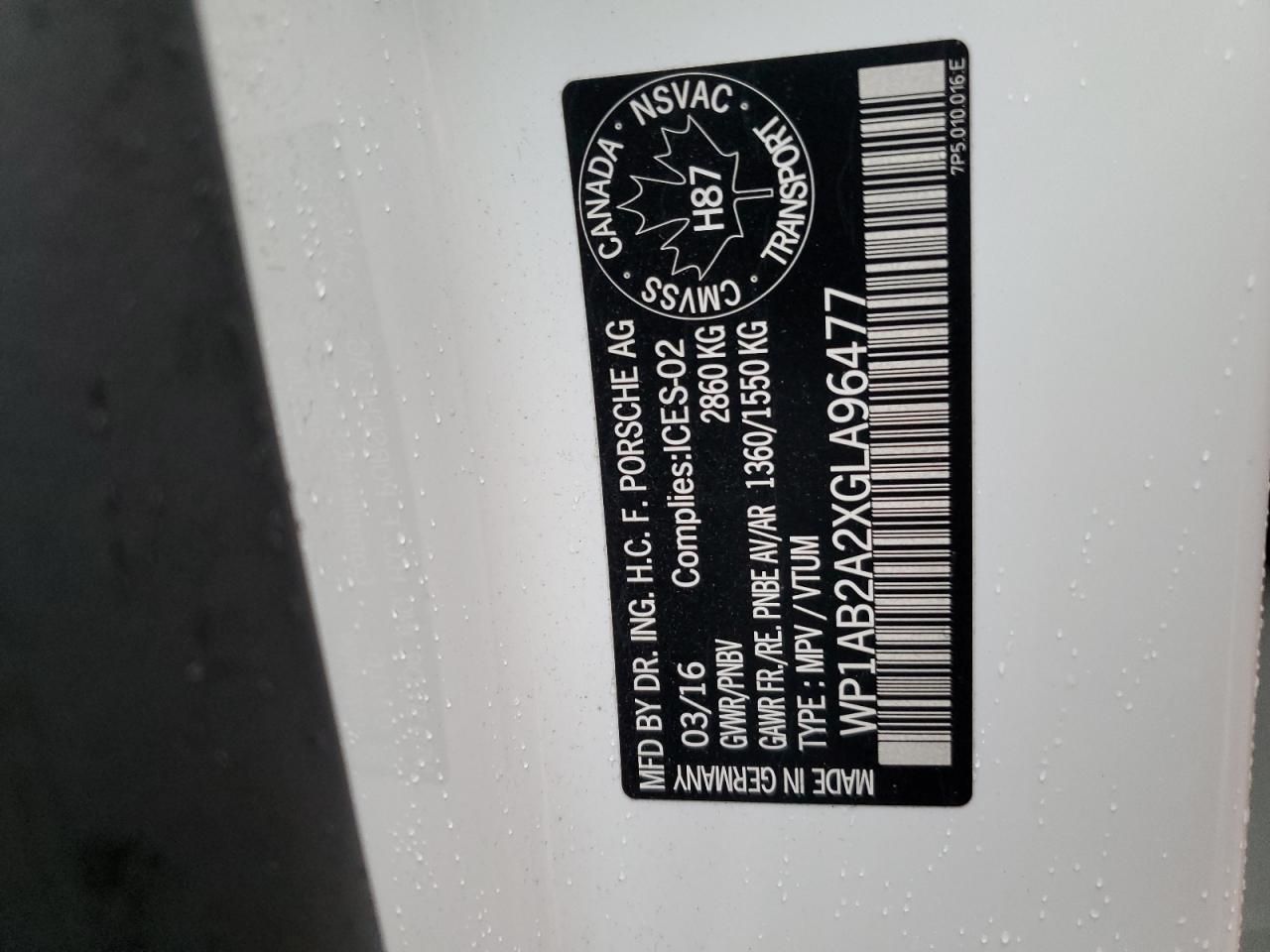 2016 Porsche Cayenne s