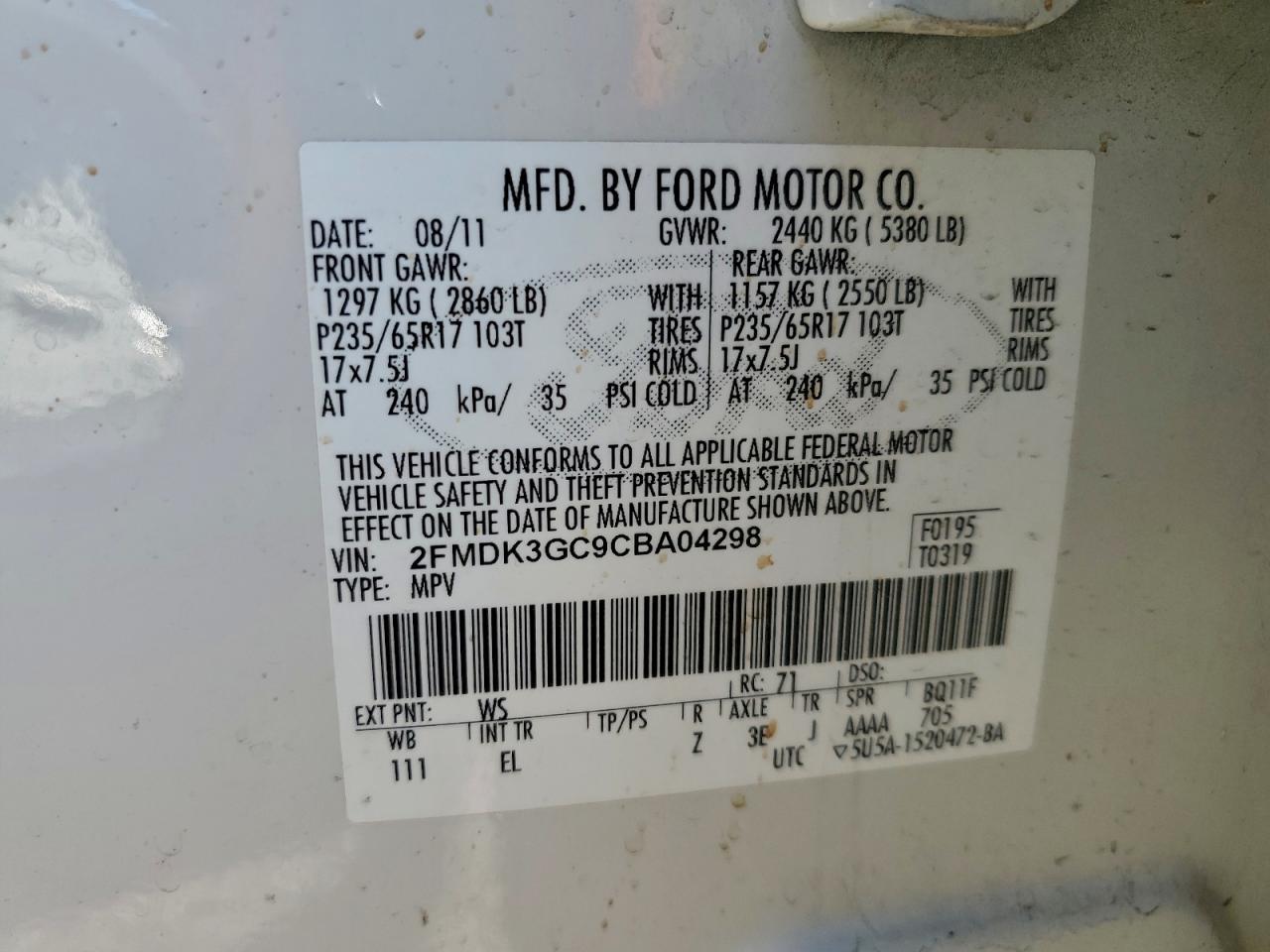 2012 Ford Edge se