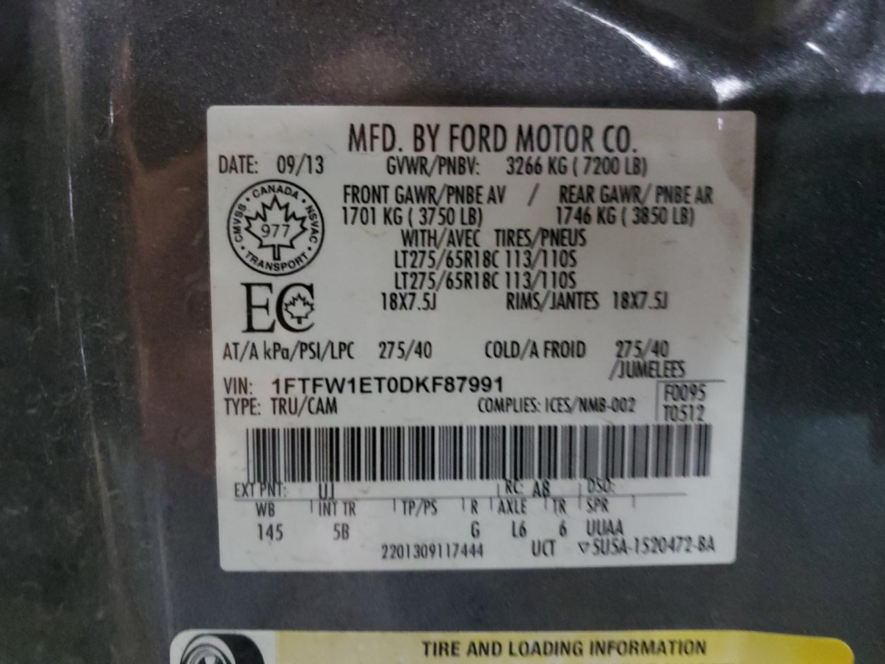 2013 Ford F150 Supercrew