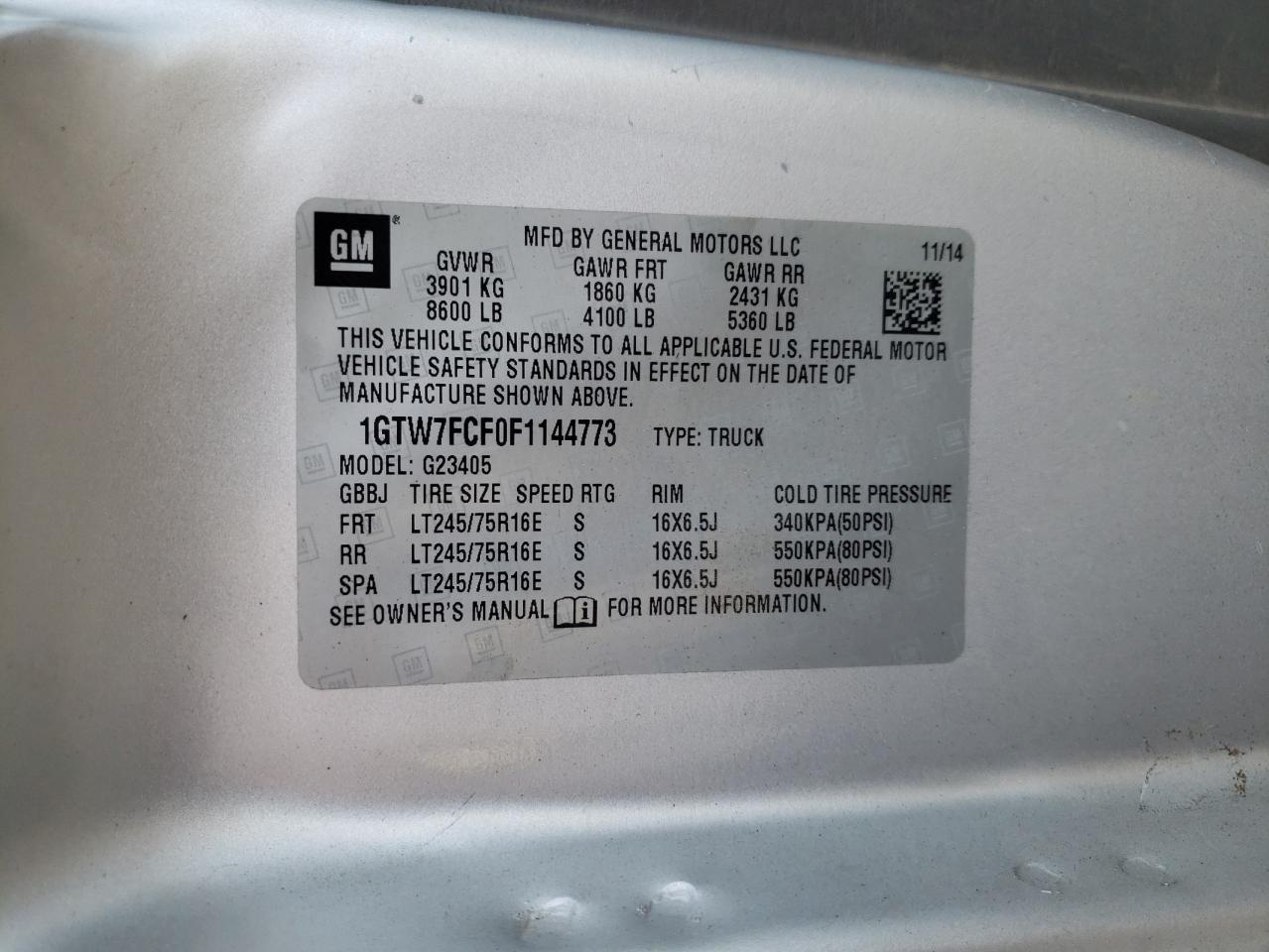 2015 GMC Savana 2500 Delivery Van