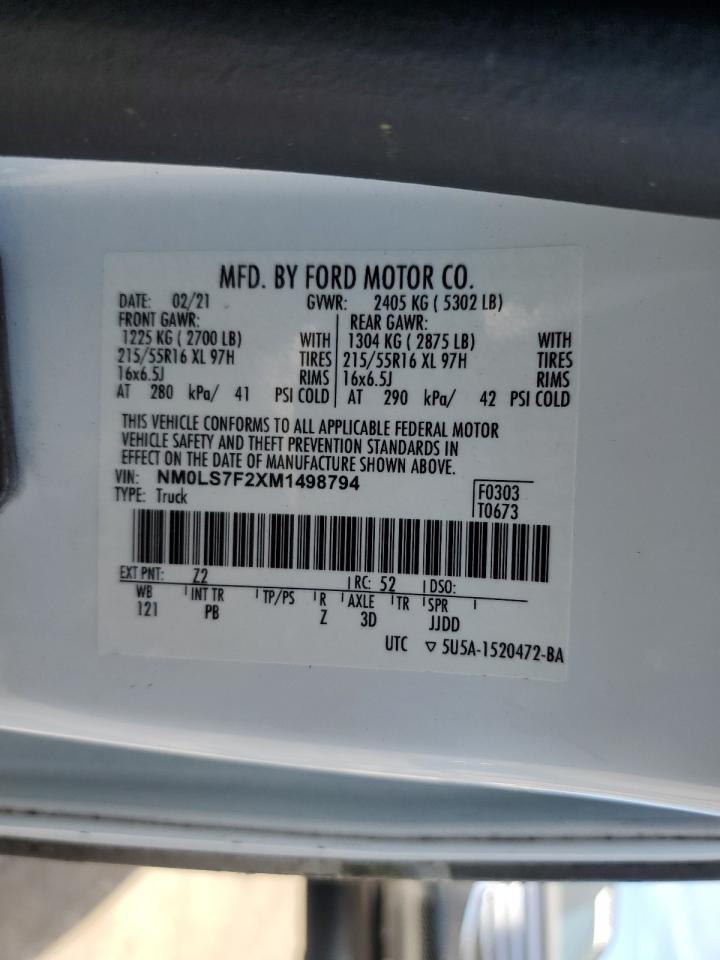 2021 Ford Transit Connect Delivery Van