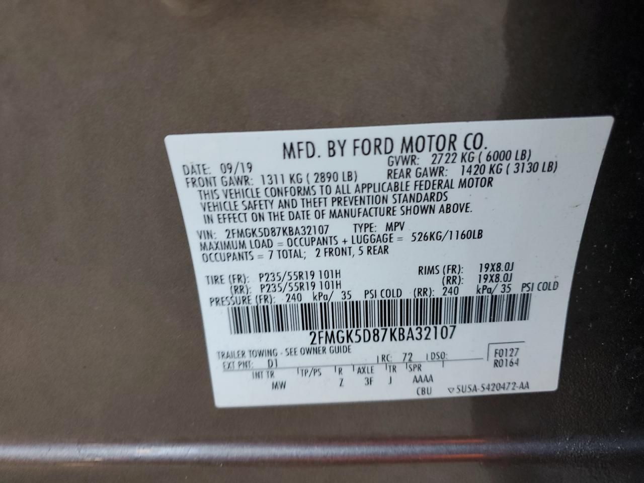 2019 Ford Flex Limited