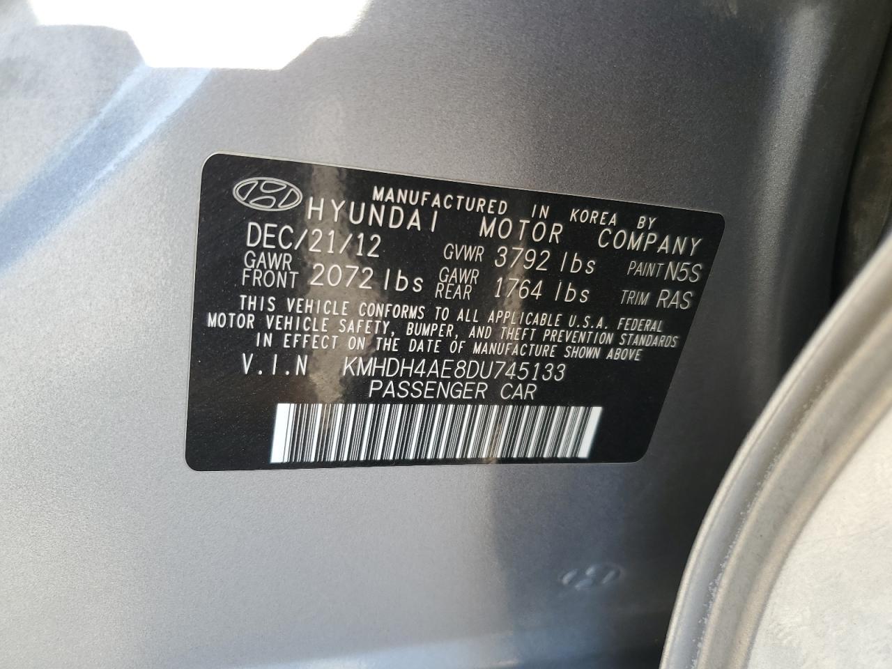 2013 Hyundai Elantra gls