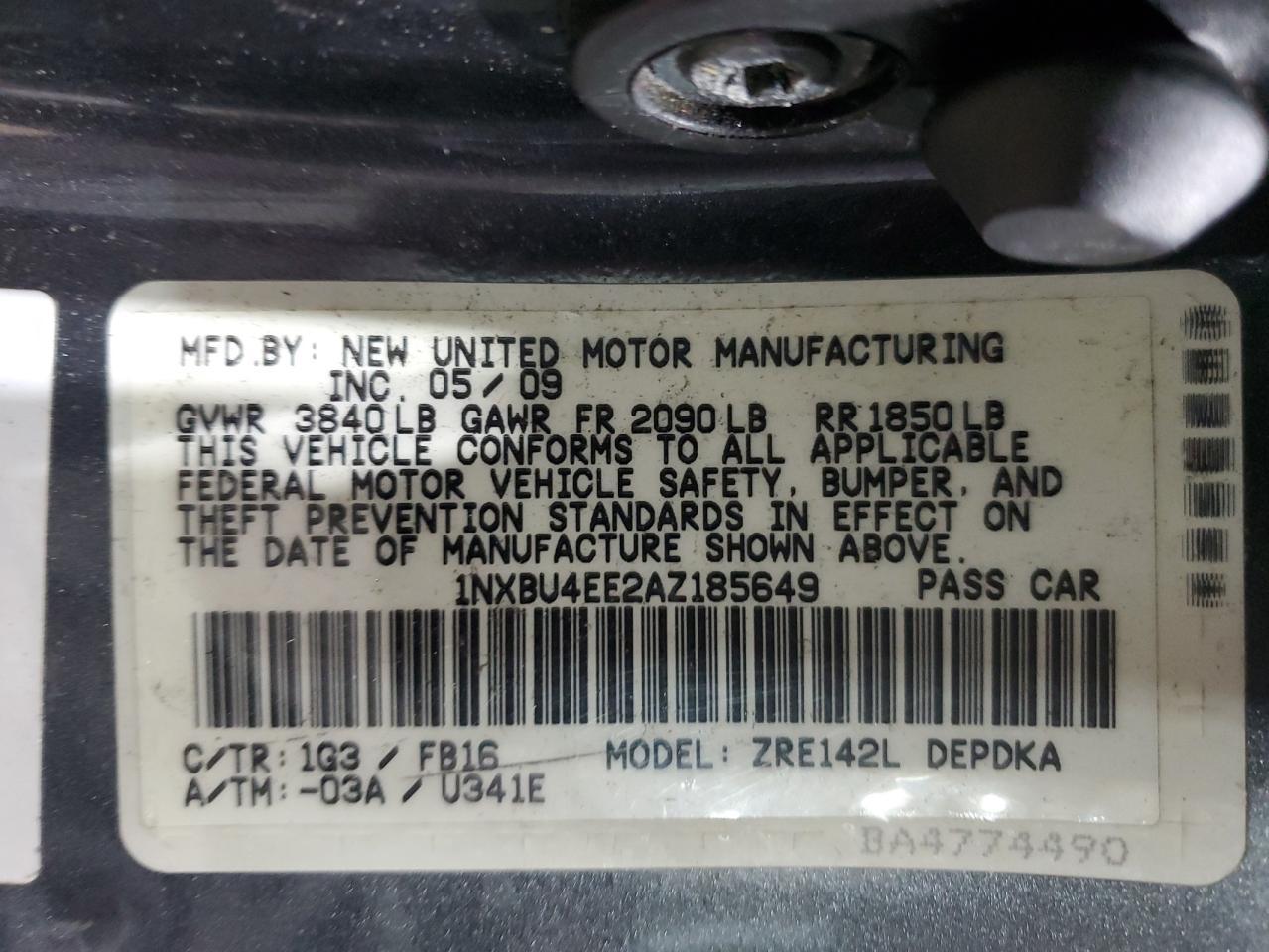 2010 Toyota Corolla Base