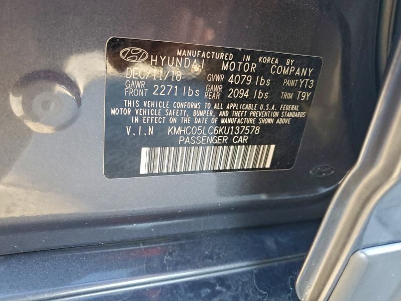 2019 Hyundai Ioniq Limited