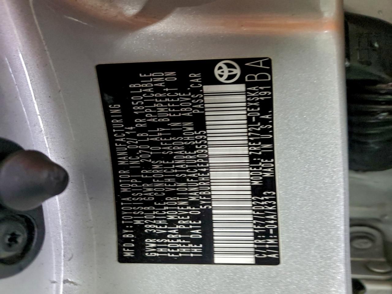 2014 Toyota Corolla l