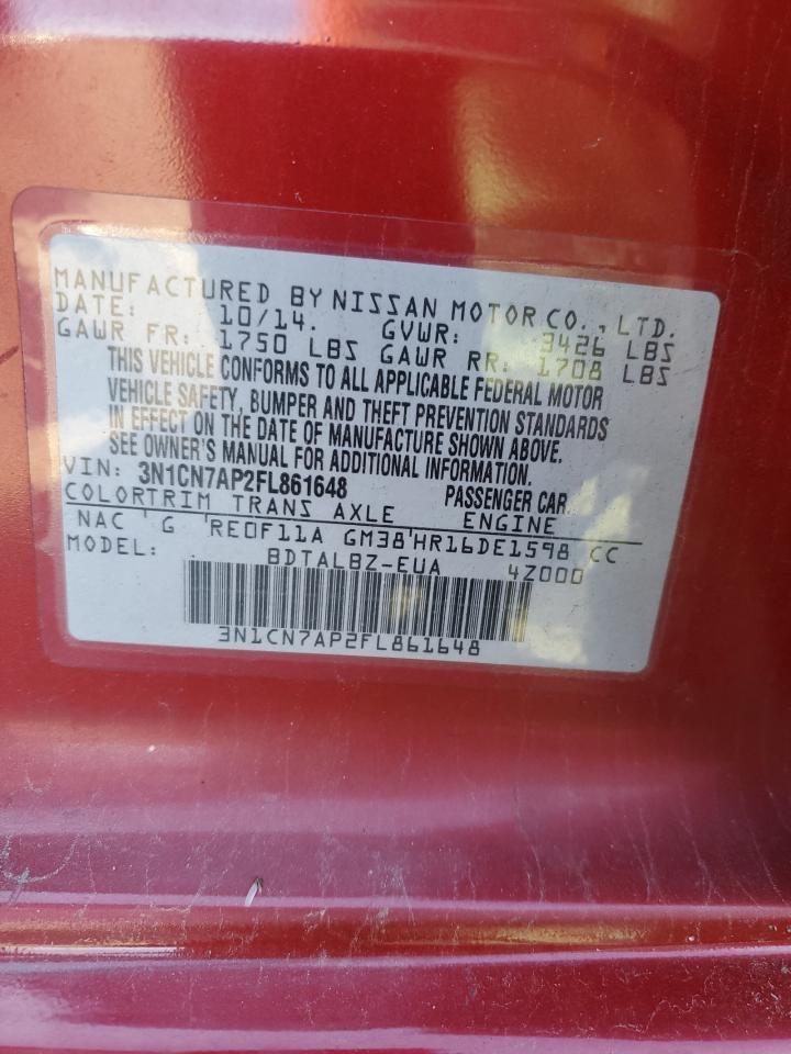 2015 Nissan Versa s