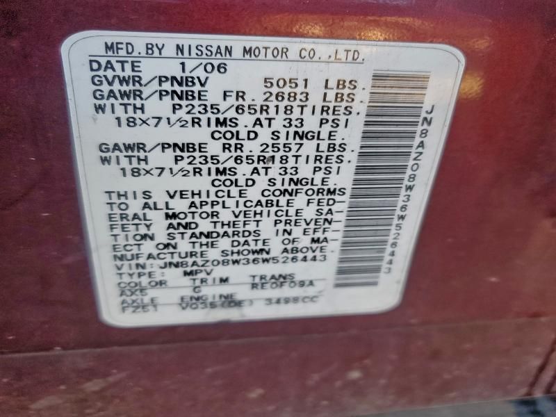 2006 Nissan Murano sl