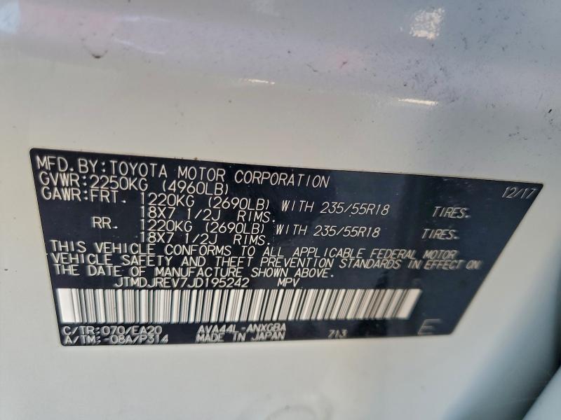 2018 Toyota Rav4 hv Limited