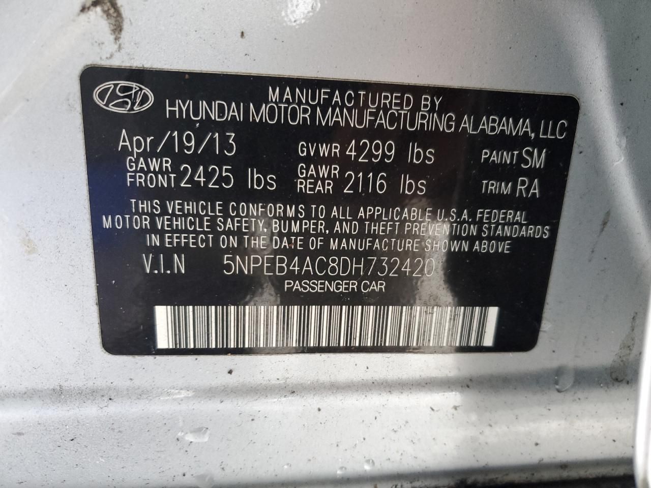 2013 Hyundai Sonata gls
