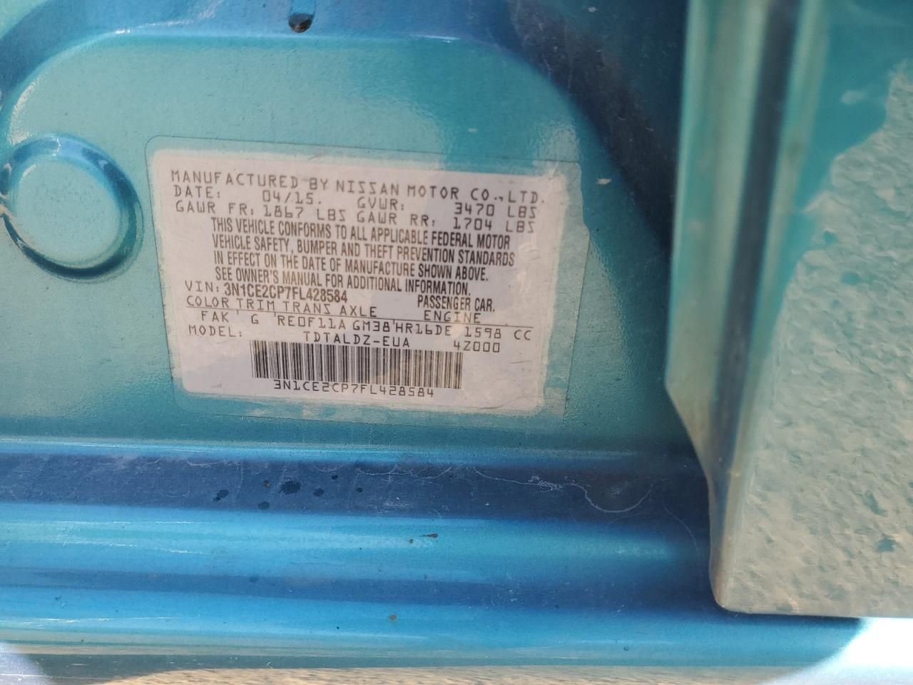 2015 Nissan Versa Note s