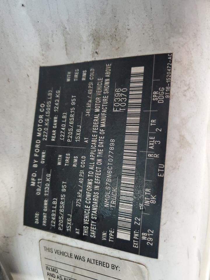 2012 Ford Transit Connect Utility / Service Van