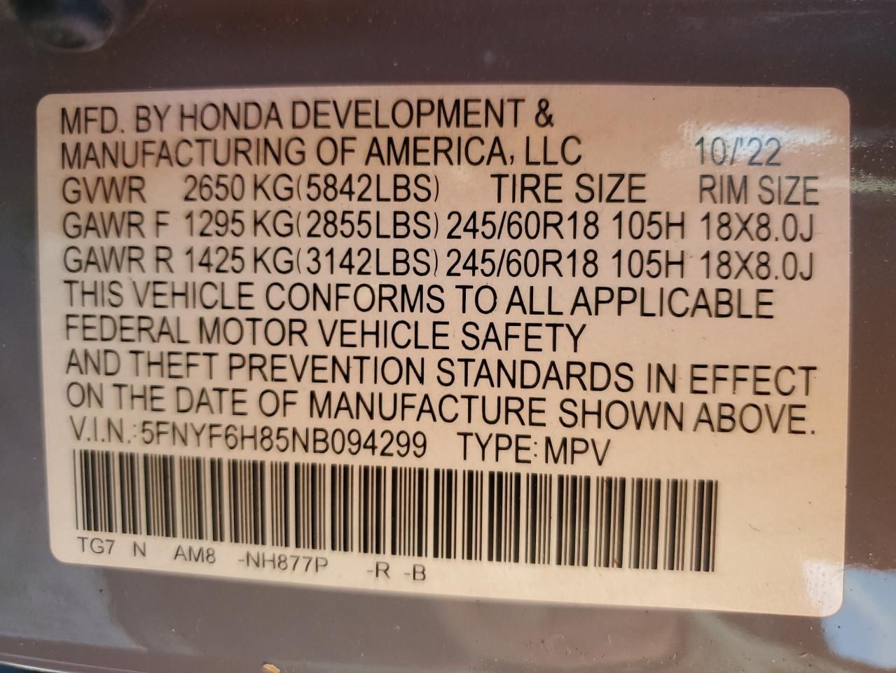 2022 Honda Pilot Trailsport