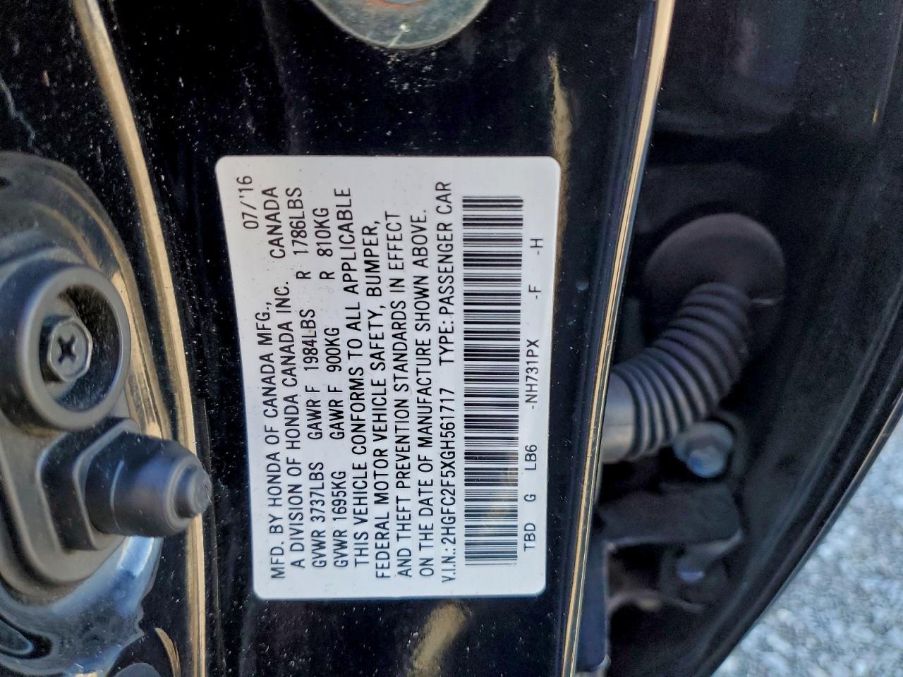 2016 Honda Civic lx