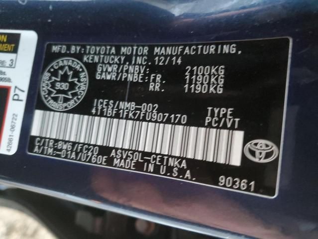 2015 Toyota Camry le