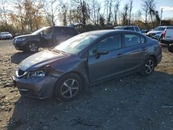 Honda salvage cars for sale: 2015 Honda Civic se