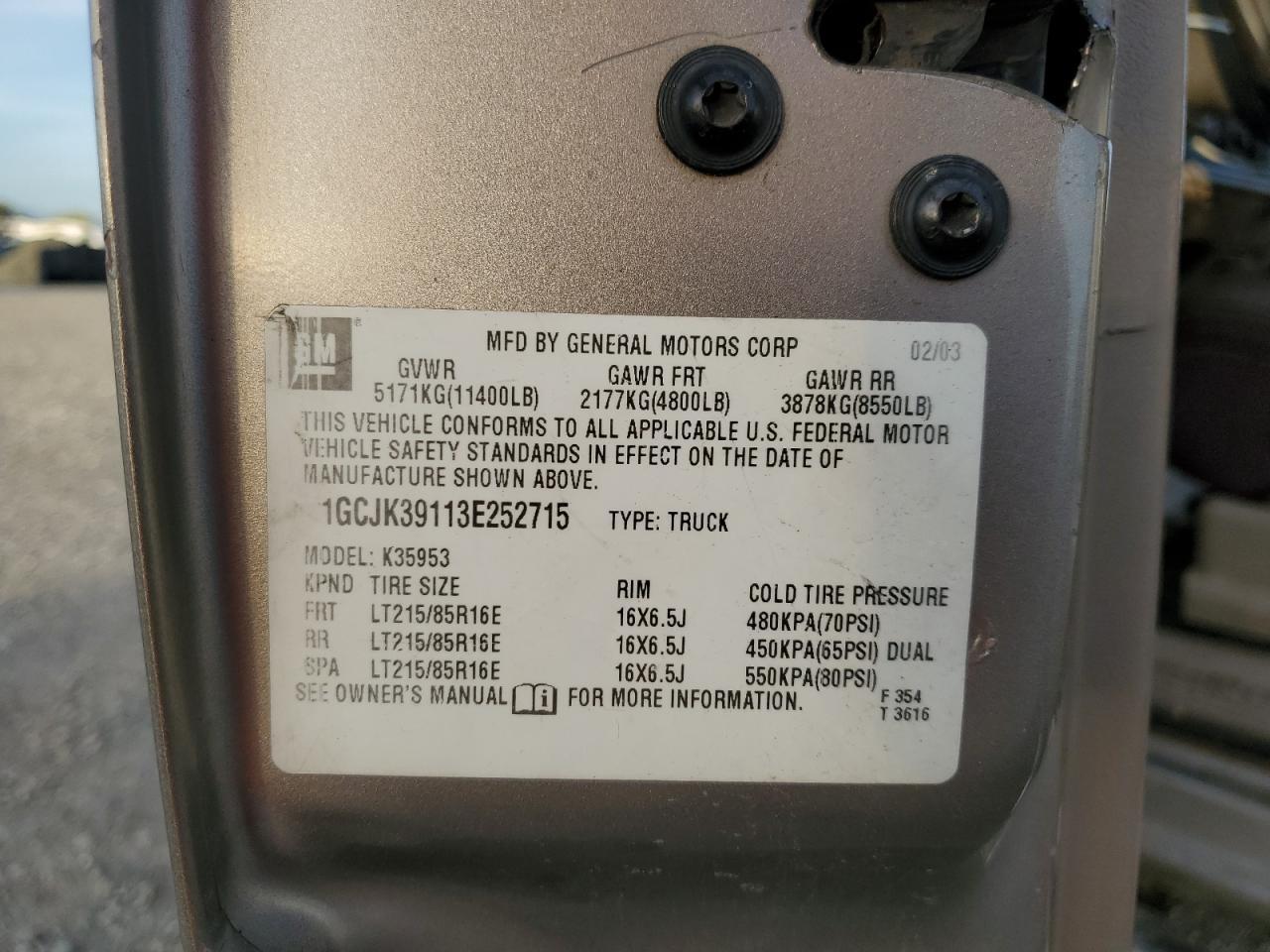 2003 Chevrolet Silverado K3500