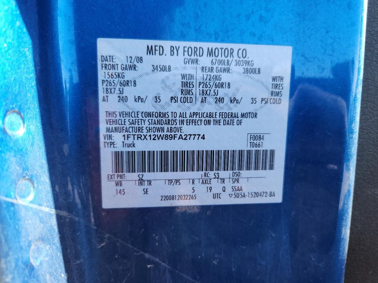 2009 Ford F150 Super Cab