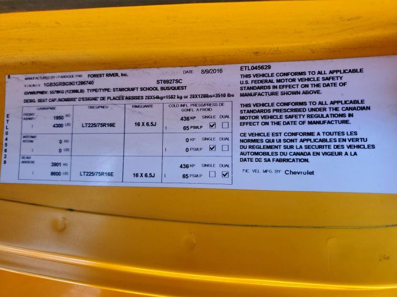 2016 Chev Rolet Express School Bus