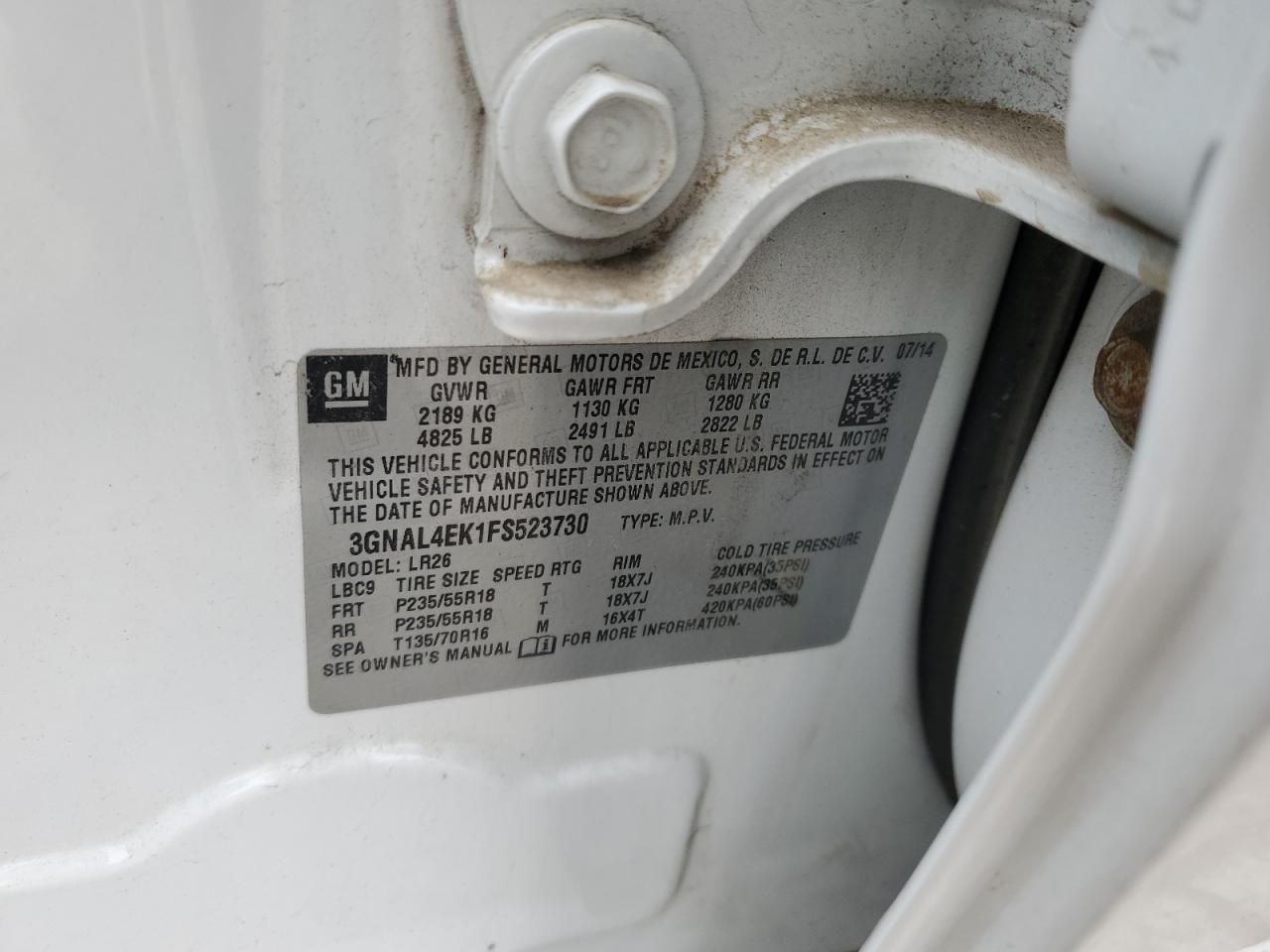 2015 Chevrolet Captiva ltz