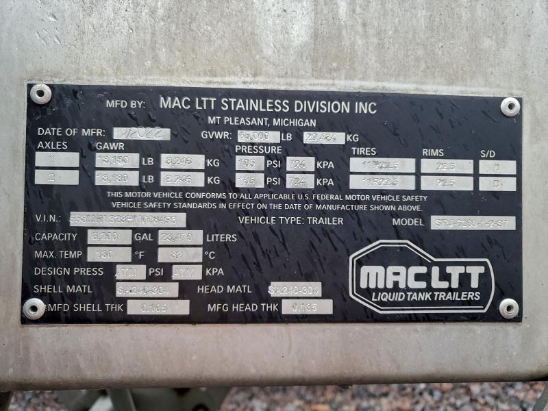 2023 MAC SRJ-6200-1-2-ST Tank Trailer