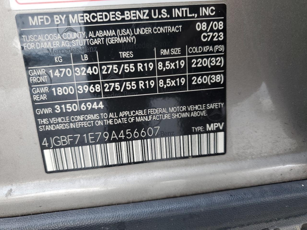 2009 Mercedes-Benz Gl 450 4matic