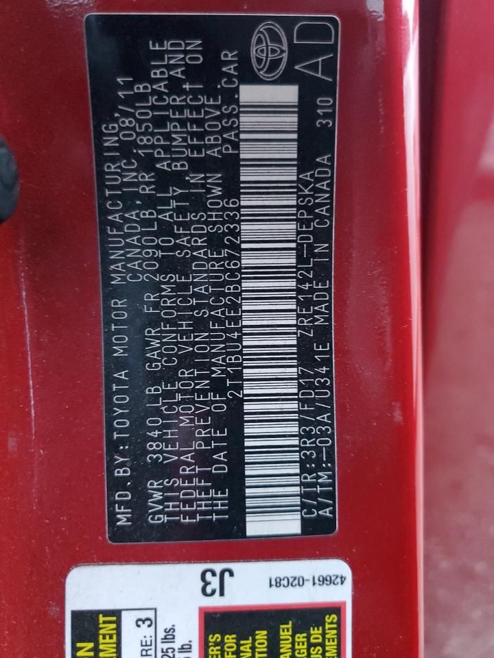 2011 Toyota Corolla Base