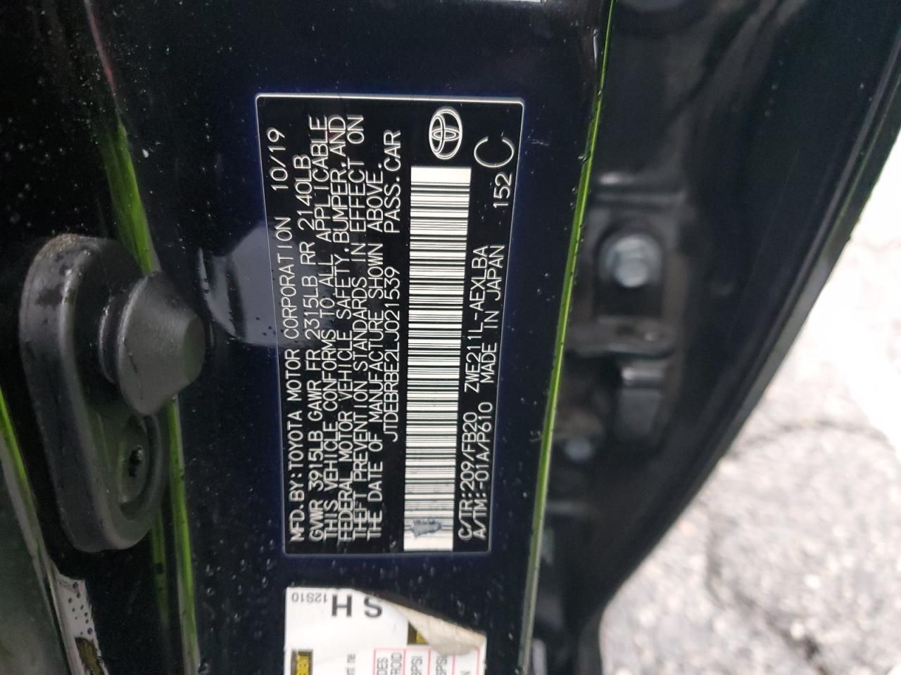 2020 Toyota Corolla le