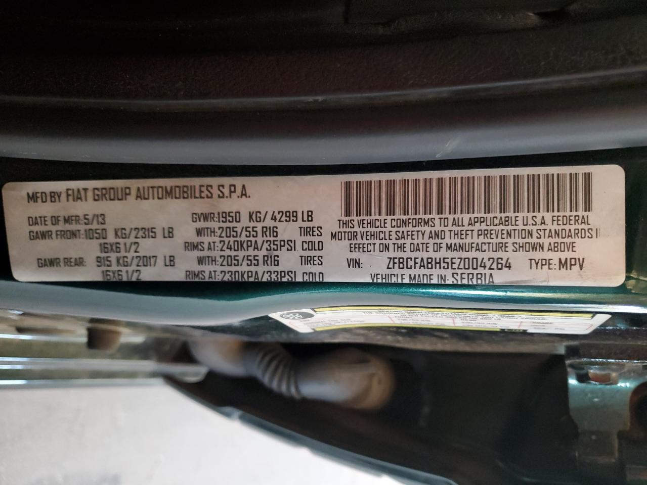 2014 Fiat 500l Easy