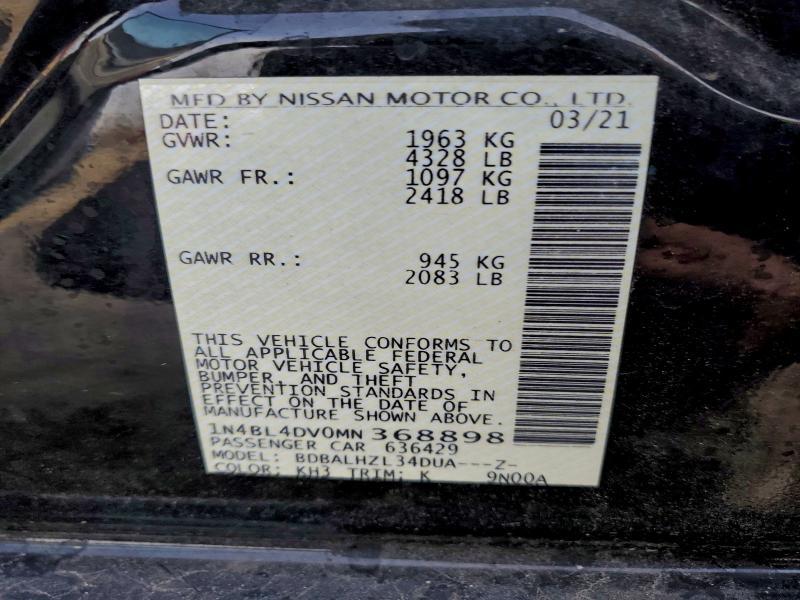2021 Nissan Altima sv